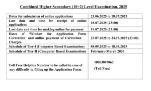 SSC CHSL Exam Date