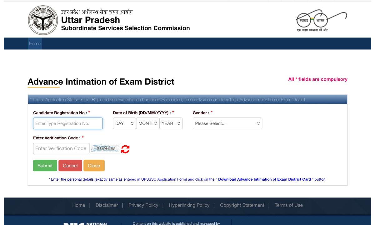 UPSSSC PET Exam City