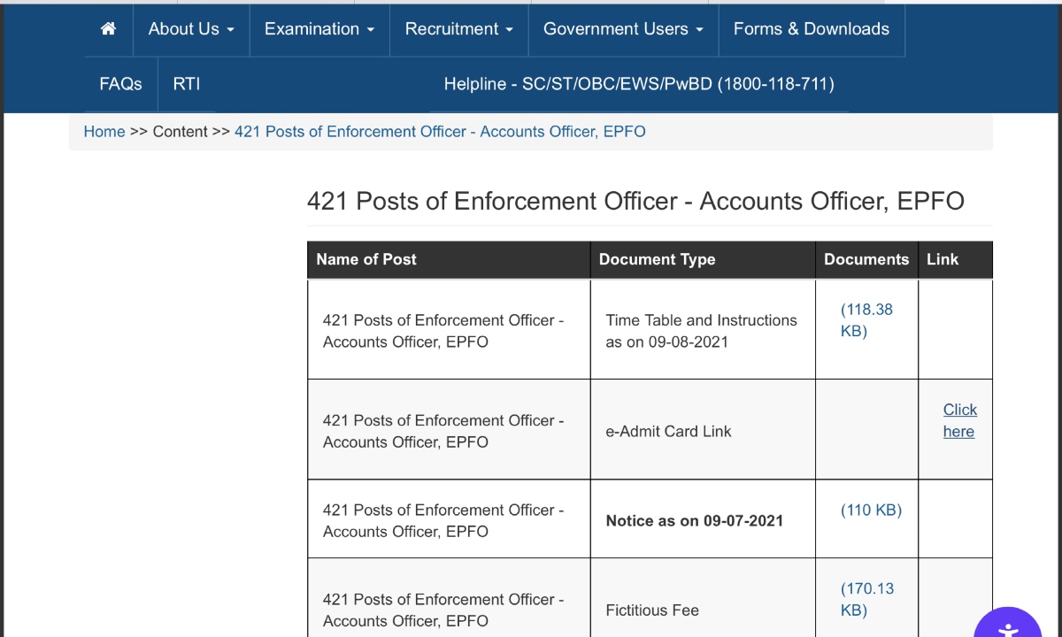UPSC EPFO Exam