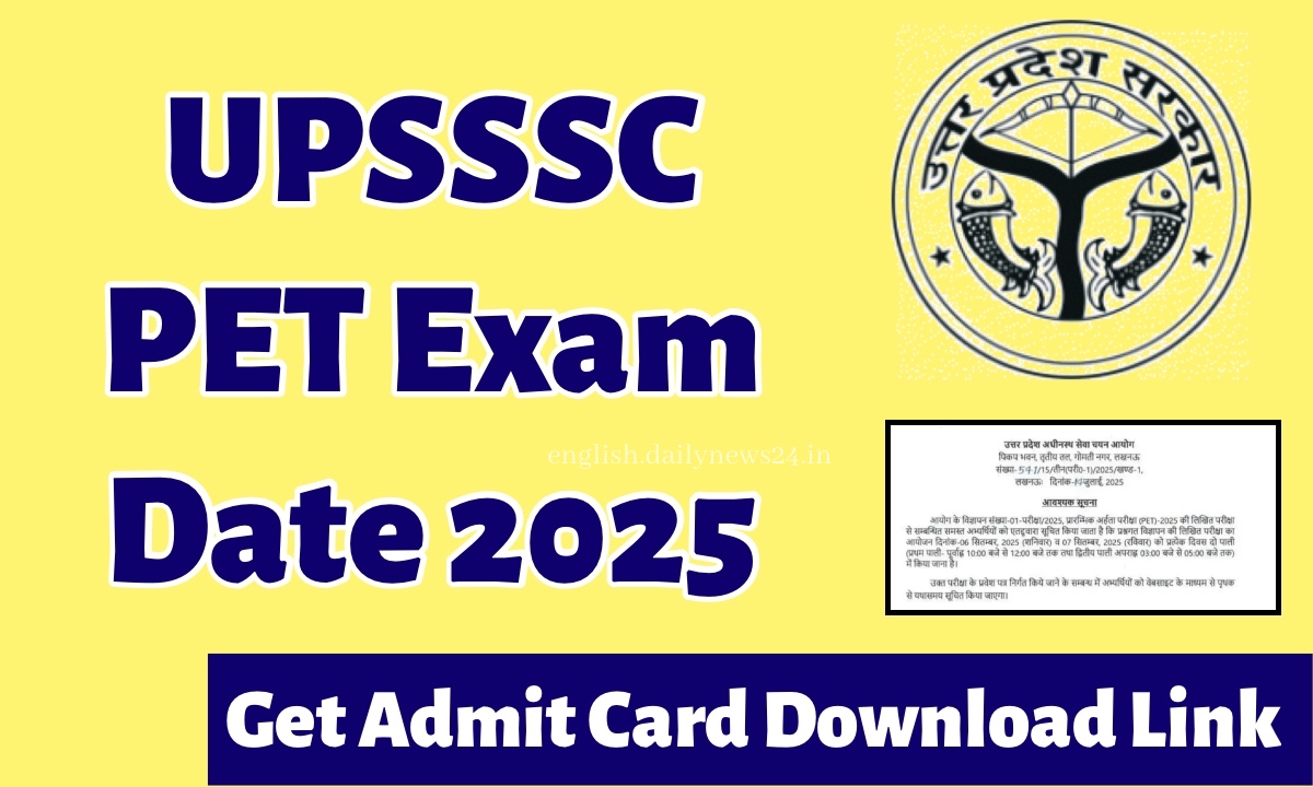 UPSSSC PET Exam Date