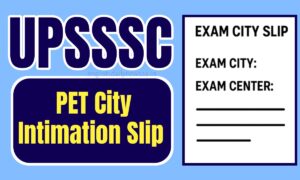 UPSSSC PET Exam City