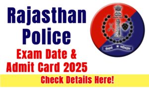 Rajasthan Police Admit Card