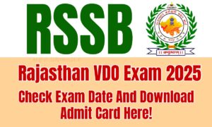 Rajasthan VDO Exam Date