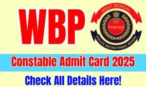WBP Constable Admit Card