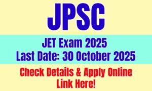 JPSC JET Exam