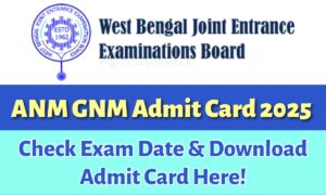 ANM GNM Admit Card