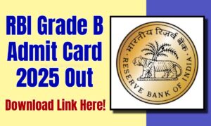 RBI Grade B Admit Card