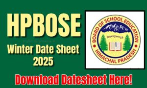 HPBOSE Winter Datesheet