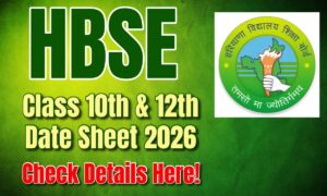 HBSE Date Sheet
